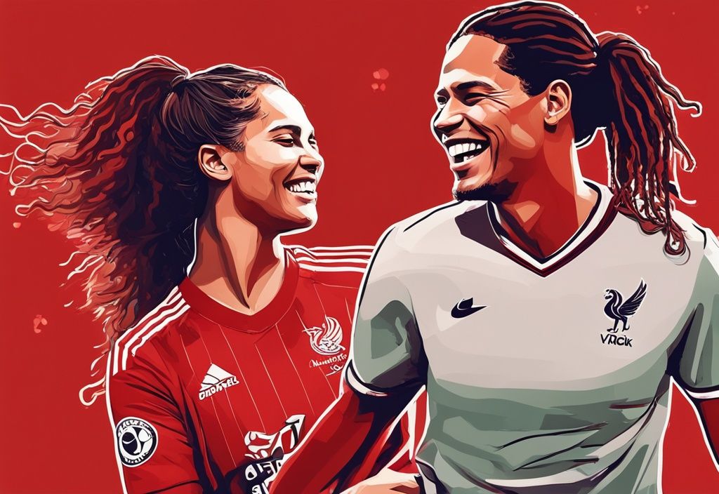 Virgil van Dijk genießt einen glücklichen Moment mit seiner Freundin.